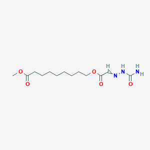 molecular formula C13H23N3O5 B14640090 Methyl 9-{[(2-carbamoylhydrazinylidene)acetyl]oxy}nonanoate CAS No. 55085-72-8