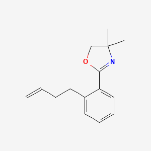 molecular formula C15H19NO B14640113 Oxazole, 2-[2-(3-butenyl)phenyl]-4,5-dihydro-4,4-dimethyl- CAS No. 56446-29-8