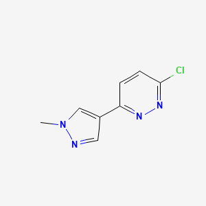 molecular formula C8H7ClN4 B1464012 3-Chloro-6-(1-methyl-1H-pyrazol-4-yl)pyridazine CAS No. 943541-20-6