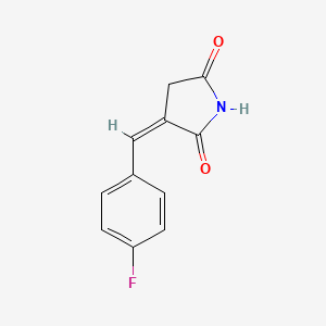 molecular formula C11H8FNO2 B1464015 3-(4-Fluorobenzylidene)pyrrolidine-2,5-dione CAS No. 259654-28-9