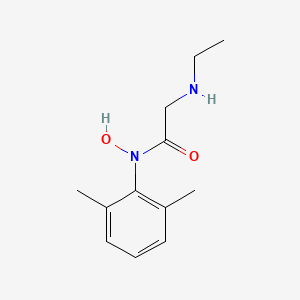 molecular formula C12H18N2O2 B14640206 N-(2,6-Dimethylphenyl)-2-(ethylamino)-N-hydroxyacetamide CAS No. 52662-14-3