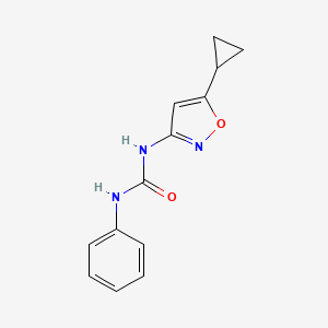 molecular formula C13H13N3O2 B14640214 N-(5-Cyclopropyl-1,2-oxazol-3-yl)-N'-phenylurea CAS No. 55807-77-7