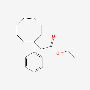 molecular formula C18H24O2 B14640252 Ethyl (1-phenylcyclooct-4-en-1-yl)acetate CAS No. 51953-83-4