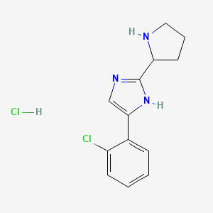4-(2-chlorophenyl)-2-(pyrrolidin-2-yl)-1H-imidazole hydrochloride