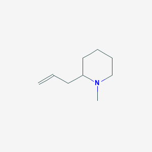 molecular formula C9H17N B14640293 Piperidine, 1-methyl-2-(2-propenyl)- CAS No. 51862-14-7
