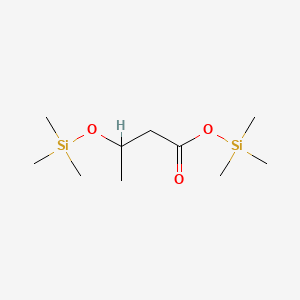 molecular formula C10H24O3Si2 B14640317 Butanoic acid, 3-[(trimethylsilyl)oxy]-, trimethylsilyl ester CAS No. 55133-94-3
