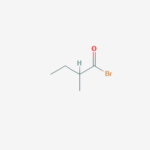 molecular formula C5H9BrO B14640361 Butanoyl bromide, 2-methyl- CAS No. 54905-33-8