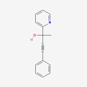 molecular formula C15H13NO B14640367 alpha-Methyl-alpha-(phenylethynyl)-2-pyridinemethanol CAS No. 55690-01-2