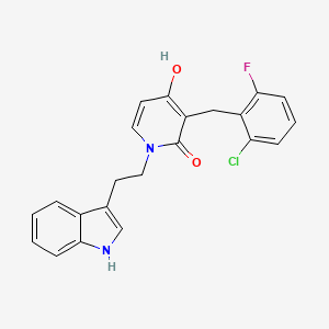 3-(2-chloro-6-fluorobenzyl)-4-hydroxy-1-[2-(1H-indol-3-yl)ethyl]-2(1H)-pyridinone