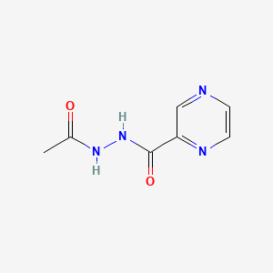 molecular formula C7H8N4O2 B14640434 Pyrazinecarboxylic acid, 2-acetylhydrazide CAS No. 54570-98-8
