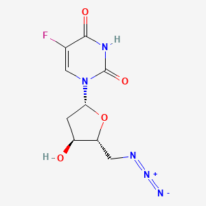 molecular formula C9H10FN5O4 B14640451 5'-Azido-2',5'-dideoxy-5-fluorouridine CAS No. 56512-25-5
