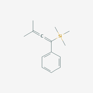 molecular formula C14H20Si B14640505 Silane, trimethyl(3-methyl-1-phenyl-1,2-butadienyl)- CAS No. 55967-10-7