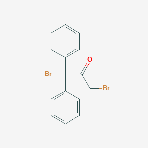 molecular formula C15H12Br2O B14640518 1,3-Dibromo-1,1-diphenylpropan-2-one CAS No. 55065-01-5
