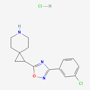 1-[3-(3-Chlorophenyl)-1,2,4-oxadiazol-5-yl]-6-azaspiro[2.5]octane hydrochloride