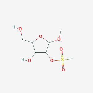 molecular formula C7H14O7S B14640589 Methyl 2-methylsulfonyl-alpha-d-xylofuranoside CAS No. 53081-34-8