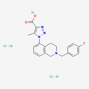 1-{2-[(4-fluorophenyl)methyl]-1,2,3,4-tetrahydroisoquinolin-5-yl}-5-methyl-1H-1,2,3-triazole-4-carboxylic acid dihydrochloride
