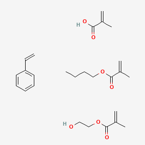 molecular formula C26H38O7 B14640625 Butyl 2-methylprop-2-enoate;2-hydroxyethyl 2-methylprop-2-enoate;2-methylprop-2-enoic acid;styrene CAS No. 55854-33-6
