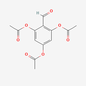 molecular formula C13H12O7 B14640646 Benzaldehyde, 2,4,6-tris(acetyloxy)- CAS No. 53277-19-3