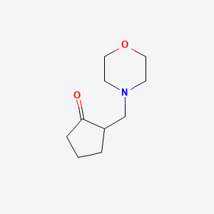 molecular formula C10H17NO2 B14640651 Cyclopentanone, 2-(4-morpholinylmethyl)- CAS No. 56858-94-7