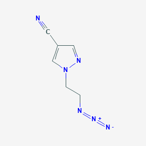 molecular formula C6H6N6 B1464068 1-(2-azidoethyl)-1H-pyrazole-4-carbonitrile CAS No. 1311316-21-8