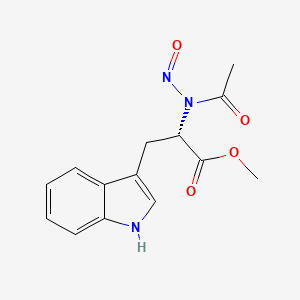 molecular formula C14H15N3O4 B14640686 DL-N-Acetyl-1-nitrosotryptophan methyl ester CAS No. 53659-33-9