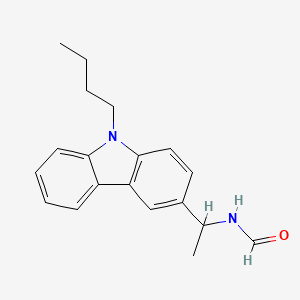 molecular formula C19H22N2O B14640726 N-(1-(9-Butyl-9H-carbazol-3-yl)ethyl)formamide CAS No. 52916-27-5