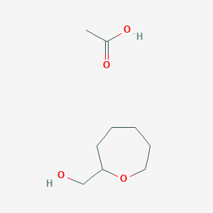 molecular formula C9H18O4 B14640752 Acetic acid;oxepan-2-ylmethanol CAS No. 52426-81-0