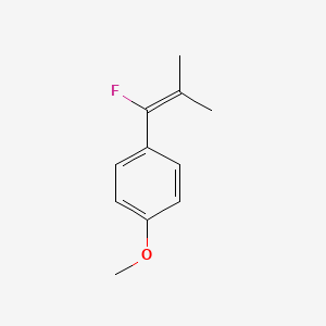 molecular formula C11H13FO B14640809 Benzene, 1-(1-fluoro-2-methyl-1-propenyl)-4-methoxy- CAS No. 52571-00-3
