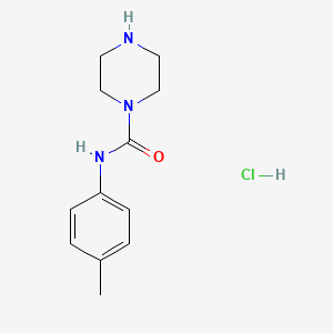 molecular formula C12H18ClN3O B1464088 N-(4-methylphenyl)piperazine-1-carboxamide hydrochloride CAS No. 1354950-88-1