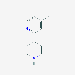 molecular formula C11H16N2 B1464095 4-Methyl-2-(piperidin-4-yl)pyridine CAS No. 1260886-47-2