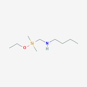 molecular formula C9H23NOSi B14641000 N-{[Ethoxy(dimethyl)silyl]methyl}butan-1-amine CAS No. 53659-63-5