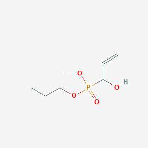 molecular formula C7H15O4P B14641023 Methyl propyl (1-hydroxyprop-2-en-1-yl)phosphonate CAS No. 53722-14-8