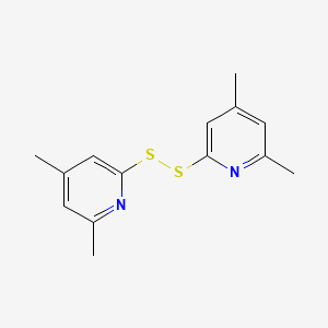 molecular formula C14H16N2S2 B14641046 2,2'-Disulfanediylbis(4,6-dimethylpyridine) CAS No. 54364-18-0