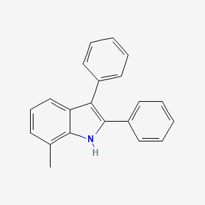 molecular formula C21H17N B14641065 7-methyl-2,3-diphenyl-1H-indole CAS No. 54879-93-5