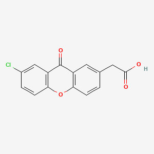 molecular formula C15H9ClO4 B14641134 Xanthene-2-acetic acid, 7-chloro-9-oxo- CAS No. 51925-02-1