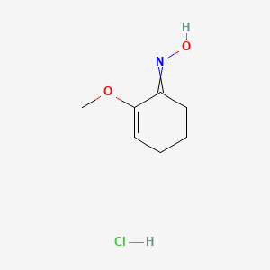 molecular formula C7H12ClNO2 B14641137 N-(2-methoxycyclohex-2-en-1-ylidene)hydroxylamine;hydrochloride CAS No. 56560-39-5