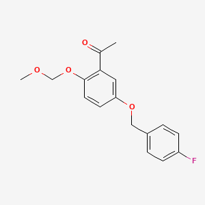 molecular formula C17H17FO4 B1464114 1-[5-(4-Fluorobenzyloxy)-2-methoxymethoxyphenyl]-ethanone CAS No. 500370-53-6