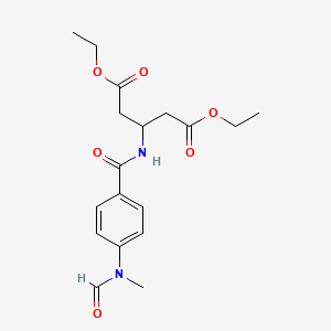 molecular formula C18H24N2O6 B14641169 Diethyl 3-({4-[formyl(methyl)amino]benzoyl}amino)pentanedioate CAS No. 51865-72-6