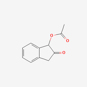 molecular formula C11H10O3 B14641175 2-Oxo-2,3-dihydro-1H-inden-1-yl acetate CAS No. 56020-30-5