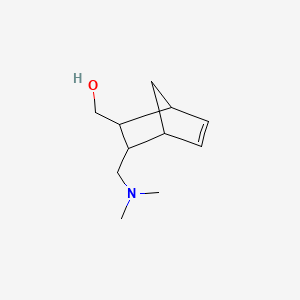 molecular formula C11H19NO B14641178 (3-((Dimethylamino)methyl)bicyclo(2.2.1)hept-5-en-2-yl)methanol CAS No. 56679-25-5