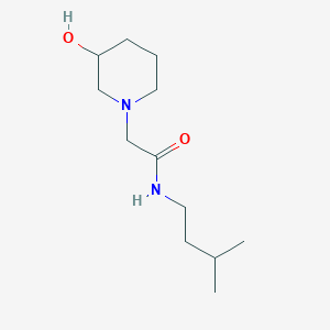 molecular formula C12H24N2O2 B1464121 2-(3-hydroxypiperidin-1-yl)-N-(3-methylbutyl)acetamide CAS No. 1250661-76-7