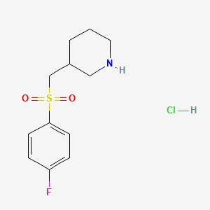 3-(((4-Fluorophenyl)sulfonyl)methyl)piperidine hydrochloride