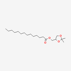 molecular formula C20H38O4 B14641274 Tetradecanoic acid, (2,2-dimethyl-1,3-dioxolan-4-yl)methyl ester CAS No. 56630-71-8