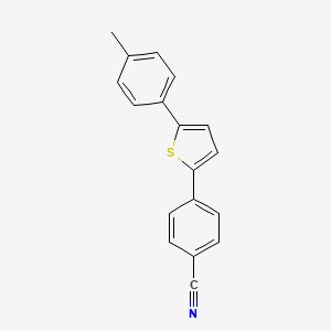 molecular formula C18H13NS B14641320 Benzonitrile, 4-[5-(4-methylphenyl)-2-thienyl]- CAS No. 51775-50-9