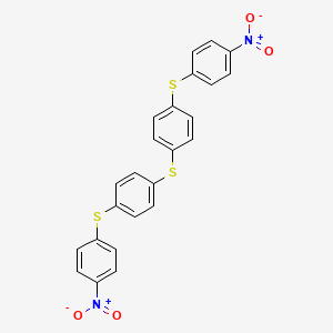 molecular formula C24H16N2O4S3 B14641359 Benzene, 1,1'-thiobis[4-[(4-nitrophenyl)thio]- CAS No. 54952-18-0