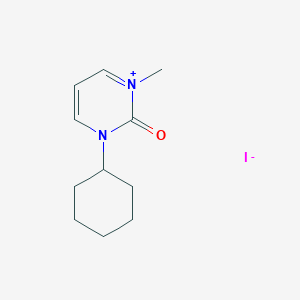 molecular formula C11H17IN2O B14641427 3-Cyclohexyl-1-methyl-2-oxo-2,3-dihydropyrimidin-1-ium iodide CAS No. 54424-41-8