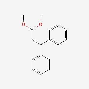 molecular formula C17H20O2 B14641459 1,1'-(3,3-Dimethoxypropane-1,1-diyl)dibenzene CAS No. 52108-30-2