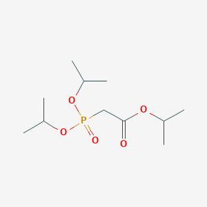 molecular formula C11H23O5P B14641486 Acetic acid, [bis(1-methylethoxy)phosphinyl]-, 1-methylethyl ester CAS No. 53311-88-9