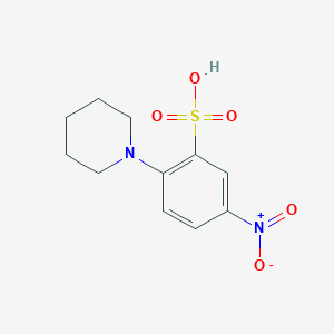 molecular formula C11H14N2O5S B14641516 Benzenesulfonic acid, 5-nitro-2-(1-piperidinyl)- CAS No. 55259-10-4