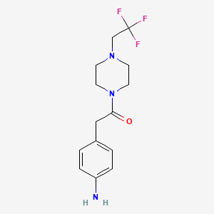 2-(4-Aminophenyl)-1-[4-(2,2,2-trifluoroethyl)-piperazin-1-yl]-ethanone